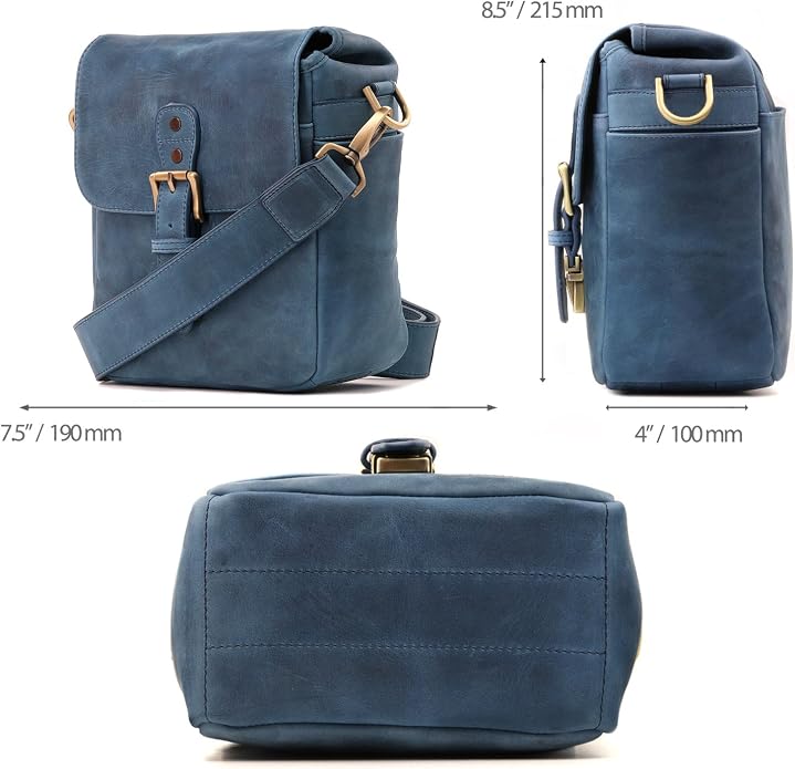 MegaGear Genuine Leather Camera Messenger Bag Mirrorless Portable electronic device cover - Image 4
