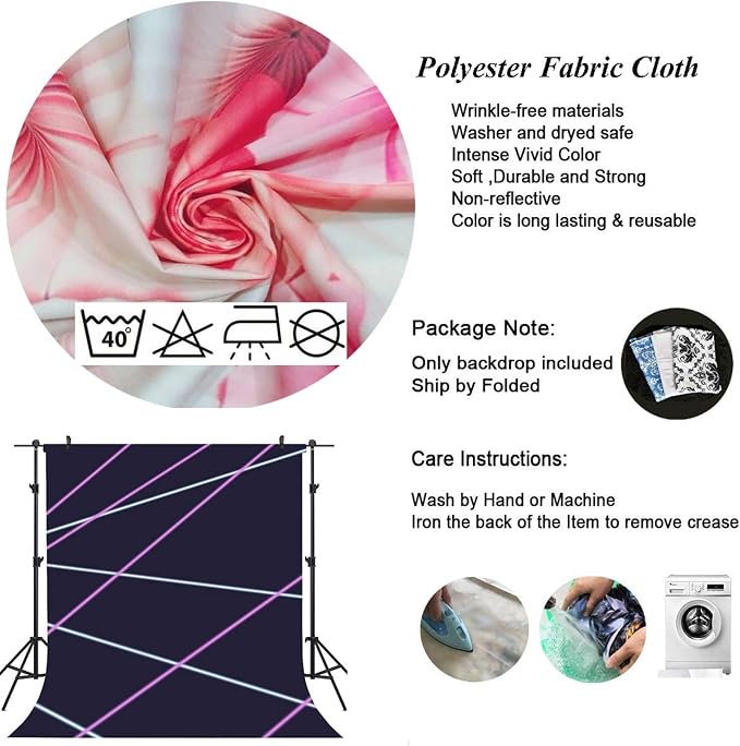 Laser Line Photography Backdrop Neon Laser Tag Birthday Party Night Game On Indoor Photobooth Background Glow Photo Studio Backdrops Fabric 8x10ft - Image 7