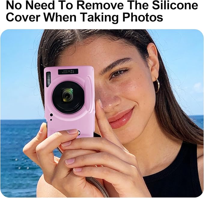 Easy Hood Camera Case for Canon ELPH 360/IXUS 285 HS/IXY 650 Camera,Pink | With Removable Lens Cover,Soft Silicone Protective Case,Anti-Scratch,Dustproof,Shockproof,Enhanced Grip,Camera Accessories - Image 7
