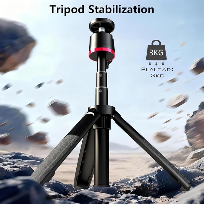 Mini Camera Tripod & Vlog Selfie Stick, Portable Extendable Desk Stand with 360° Ball Head and Cold Shoe, Travel Vlogging Gear Compatible with Action Cameras, Pocket 3, Insta360 & Phones - Image 8