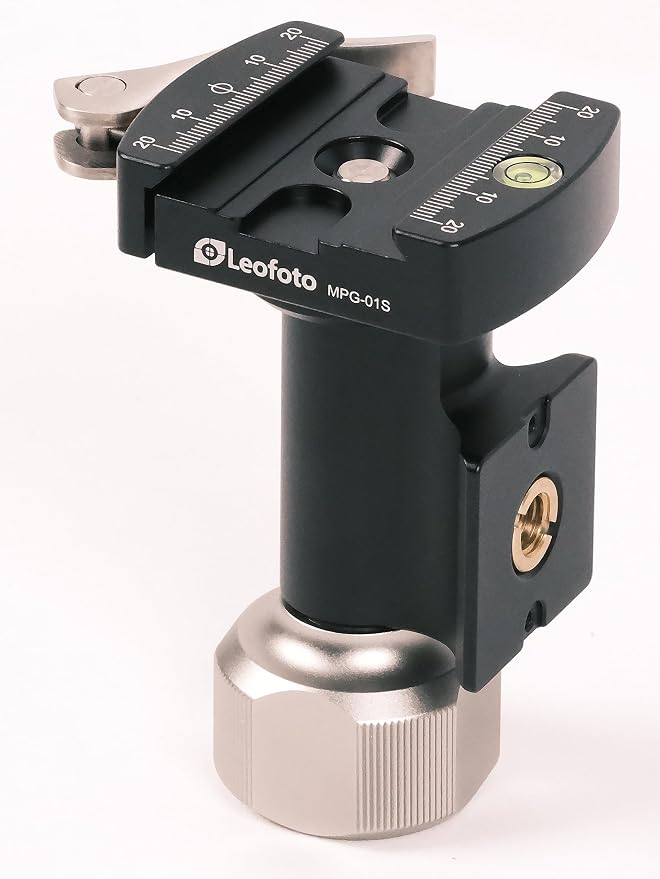 Leofoto MPG Monopod Head, Side Mount Tilt Head, 360° Vertical Tilting, 3/8" Mounting Thread, Arca Compatible (MPG-01S) - Image 4