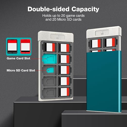 HEIYING Switch Game Case with 40 Precise Slots for Switch 2 / Micro SD Card | Portable Game Card Case, Metal Shell with Soft Silicone Lining, Precise Slots, Magnetic Closure for Easy Storage & Access - Image 2