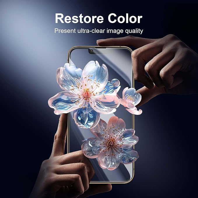 NEW'C 3x Privacy for iPhone 13 Pro Max Screen Protector (6.7 inches)+ 3x Camera Lens Protector, Sensor Protection, Tempered Glass Film +Dust Plug - Enhanced Privacy Angle of 28 Degrees - Image 7