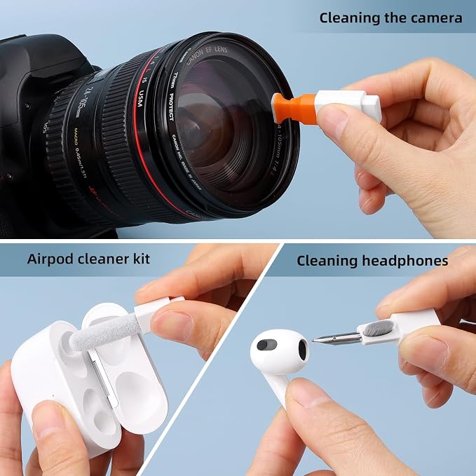 2 Pack Keyboard Cleaner & Laptop Cleaning Kit, All-in-1 for Computer PC | Electronics Deep Cleaning Reusable Brush Tool, Screen-Safe Spray, for iPhone iPad Macbook Airpod Camera, Gaming Accessories - Image 5