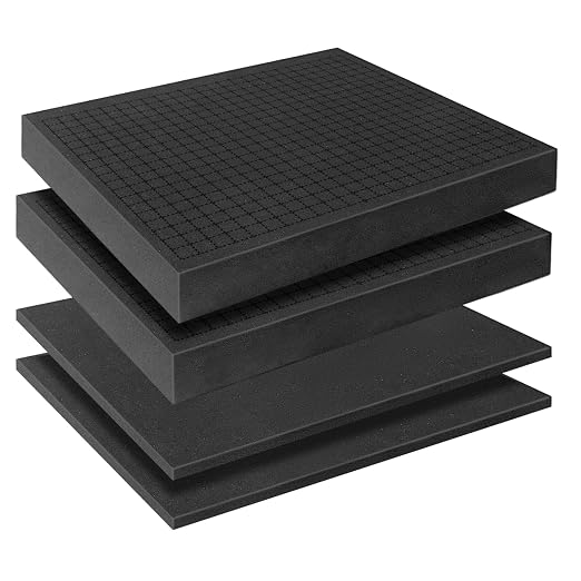 Pick and Pluck Foam Sheets, 2Pcs 16 x 12 x 2 Inch Pick Apart Foam Inserts and 2Pcs 16 x 12 x 0.4 Inch Bottom Padding for Camera Storage, Crafts, Tool Box, Storage Drawer by YIENFBEV