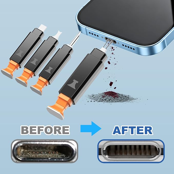 13-in-1 for iPhone Cleaning Kit Charging Port Cleaner with Portable Case | Multi-Tool Phone Cleaner for Repair iPhone AirPods Pro iPad (Type C) Charging Port Speaker, Lightning Cables, Connectors - Image 2