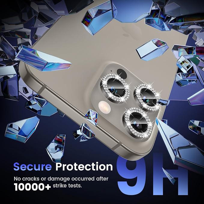 Tensea Camera Lens Protector Compatible for iPhone 17 Pro Max/17 Pro/15 Pro Max/15 Pro/16 Pro Max/16 Pro/14 Pro Max/14 Pro, Metal Tempered Glass Cover Camera Screen Protector Accessories,Case Friendly - Image 5