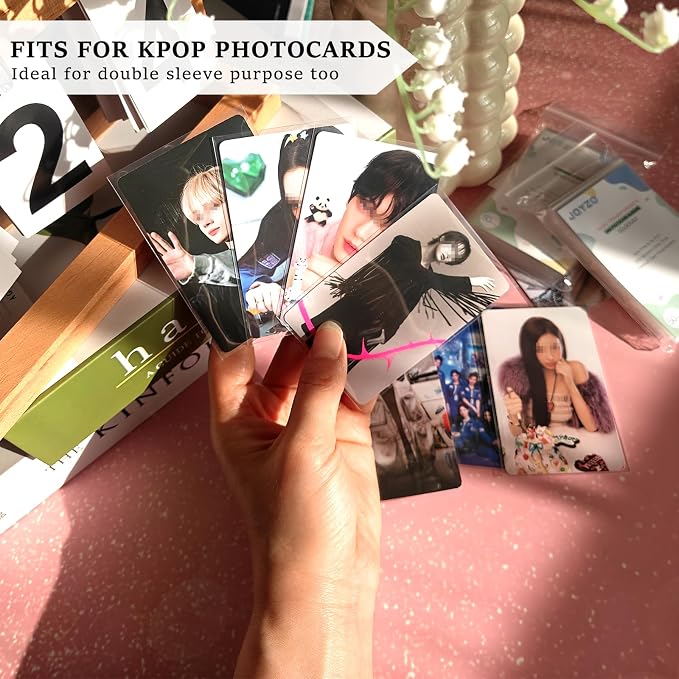 200 Kpop Photocard Sleeves fits 2x3 Instax Mini Film Sheet Protectors | 60x90mm/2.36x3.54in Pocket Sleeves, 7.87 Mil Thick Premium Acid-Free Clear Polypropylene Archival Quality Mini Card Holder - Image 4