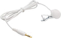 Saramonic SR-M1W White 3.5mm TRS Lavalier Microphone for Wireless Systems Compatible with DJI Mic, Rode, Hollyland, Sennheiser Transmitters & More by Saramonic