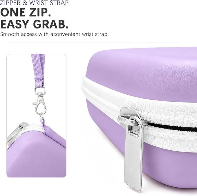 Camera Carrying Case for KODAK PIXPRO FZ55/ FZ45 Digital Camera | Camera Storage Case. Hard Protective Bag With Mesh Pocket Fits Batteries Cable Memory Card Card Reader, Purple - Image 6