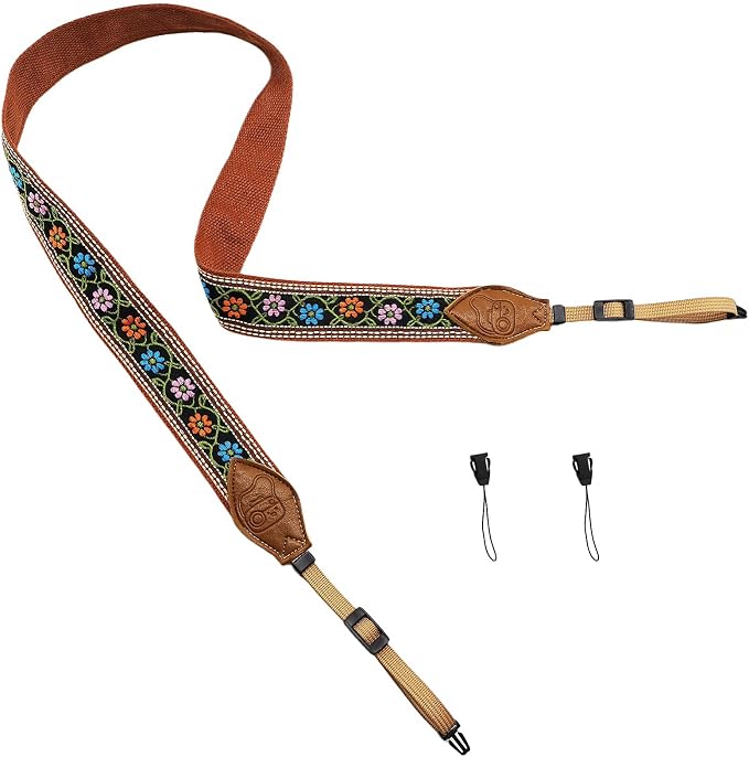 Camera Straps for Photographers, 1.5" Leather Camera Neck Strap, Quick Release Shoulder Camera Strap for All Cameras - Image 2