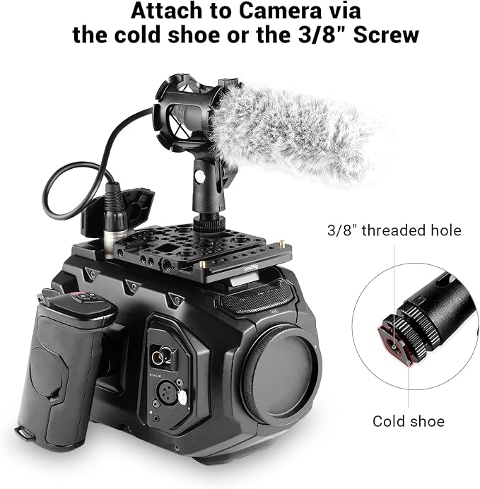 SmallRig Microphone Shock Mount Cold Shoe Pinch for Camera Shoe Boompole | Compatible with camera shoe mounts and boompoles - Image 4