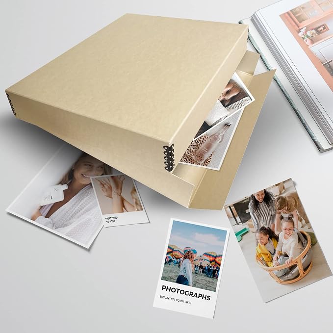 Lineco Museum Archival Storage Box, Drop Front, 17.75x22.75x3 in, Tan | Acid-Free with Metal Edge, Preserves Picture Longevity, Organize Photos, Newspapers, Prints, Documents, Crafts, DIY - Image 9