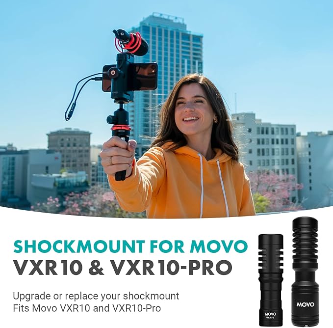Movo SMVXR10RY Upgraded Rycote Lyre Shockmount for Shotgun Video Microphones 19mm to 22mm in Diameter. Shock Mount with Camera Shoe Mount VXR10, VXR10-PRO, and Similar On Camera Mics - Image 2