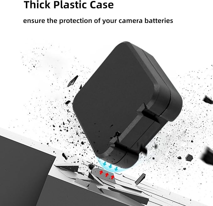 Pack of 4 Plastic Protective Storage Case Boxes Compatible with Battery of Insta360 Ace/Ace Pro 2 Cameras, Multifunctional Battery Case Organizer with Memory Card Slot - Image 4