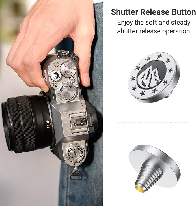 JJC Soft Shutter Release Button Fujifilm X100VI XT50 XM5, Mountain Pattern | for Fuji Fujifilm X-M5 X-T5 X-T4 X-T50 X-T30 III II X-PRO3 X00VI X100V X-E5 X-E4 X Half Leica Q3 M9 Sony RX10 IV Nikon Zf Df - Image 4