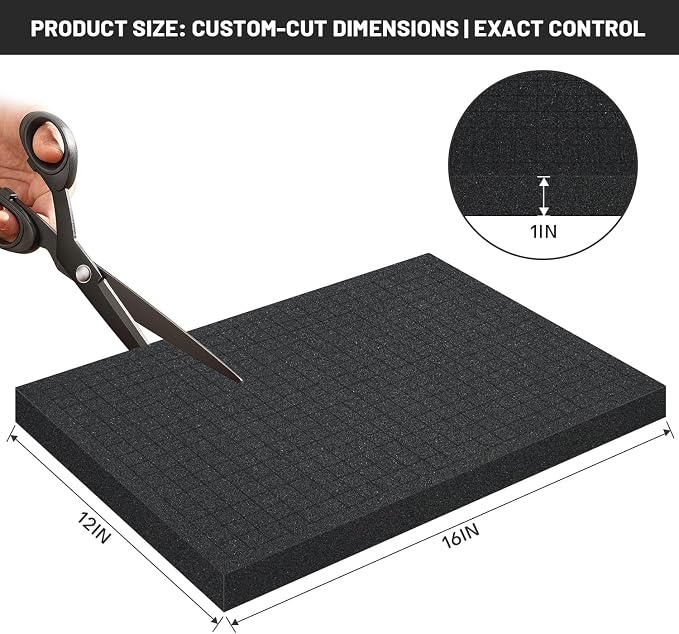 8 PCS 16x12x1 Inch Pick and Pluck Foam Inserts for Cases - Professional-Grade Tool, Game Box & Drawer Organizer - Image 2