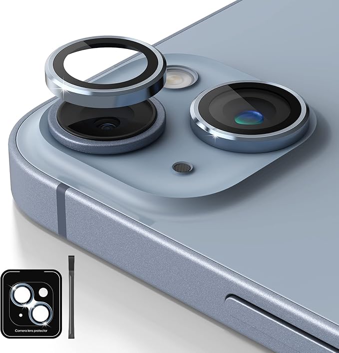 Camera Lens Protector Compatible for iPhone 13 & iPhone 13 Mini Camera Cover Premium 9H Tempered Glass [Anti-Scratch] Ultra HD by Tamoria