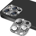 for iPhone 13 Pro & iPhone 13 Pro Max Camera Lens Protector, Bling 3D Rhinestone Diamond 9H Tempered Glass Camera Cover Anti Scratch Shockproof Metal Lens Screen Full Protective Cover -Graphite by Hsefo