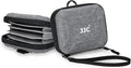 JJC Hard Lens Filter Pouch Case for 4 Circular ND UV CPL Filter up to 95mm | Filter Wallet Holds up to 4 Filters, Water-Resistant EVA Exterior, Zipper Closure & Belt Loop Design, Includes Wrist Lanyard by JJC