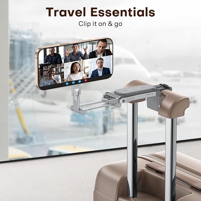 OMOTON TP02 360°Rotating Adjustable Aluminum for MagSafe Tripod, Silver | Magnetic Phone Tripod for iPhone 17/16/15 Pro Max Air, Foldable Cell Phone Stand Fits Vlog, Gym Travel Essentials Accessories - Image 9