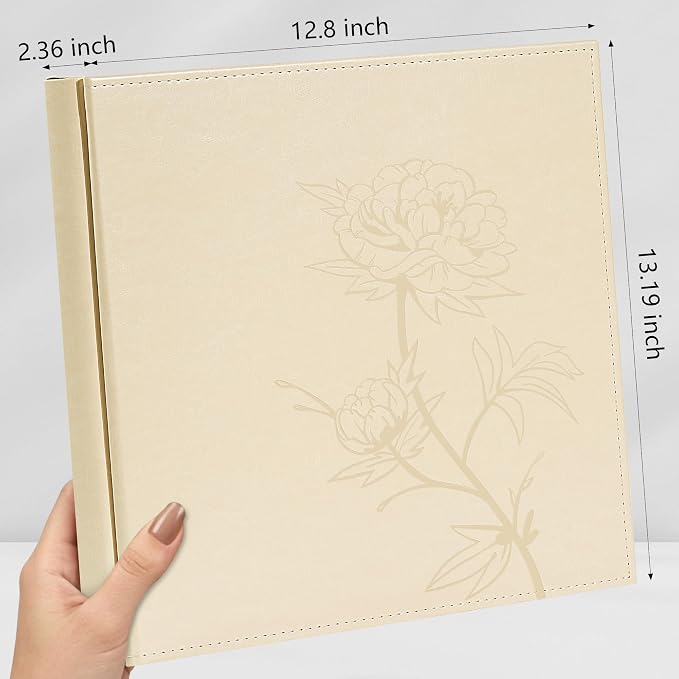 Vienrose 4x6 Photo Album Holds 800 Photos Vegan Leather Beige | Vertical horizontal pockets, Beige, Large capacity, Family Wedding Baby Travel - Image 2