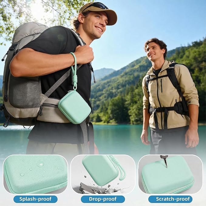 Digital Camera Case Compatible with CAMKORY Digital Point and Shoot/for KODAK PIXPRO FZ45/55 16MP Vlogging/for VAHOIALD FHD 1080P/for IWEUKJLO/for Nsoela, Holder for SD Card More (Green) - Image 6