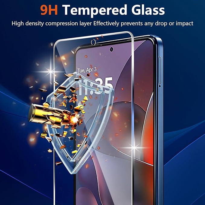 (3+2 Pack) Designed for Motorola Moto G Stylus 5G 2025 Tempered Glass Screen Protector + Camera Lens Protector,[3D Touch][Bubble-Free][Anti-Scratch] Screen Protector Glass For Motorola G Stylus 2025 - Image 3