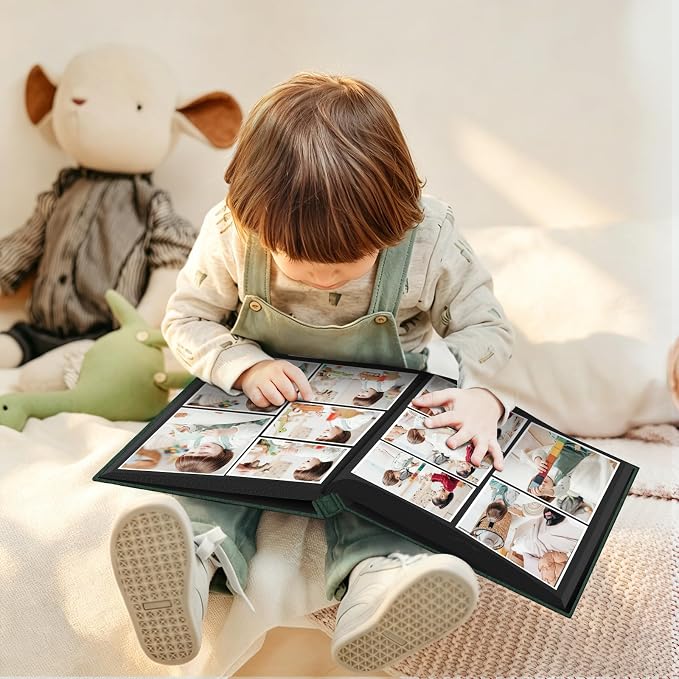 Popotop Photo Album 4x6 600 Pockets for Wedding Gifts,Linen Hardcover Picture Albums for Family Anniversary Baby Vacation Pictures - Image 2