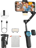 hohem iSteady X3 3-Axis Gimbal Stabilizer for iPhone & Android, Black | Detachable Remote, iSteady 8.0 Anti-Shake, Tripod & Extendable Rod, Magnetic Fill Light, AI Tracking, Foldable 0.93lb Design by Hohem