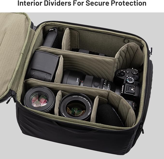 PGYTECH Medium Camera Insert Protection Bag Camera Soft Padded Bag Handbag | Waterproof Lens Pouch for Photographers Lightweight DSLR/SLR Lens Carring Case Travel Organizer Camera Insert for Backpack - Image 7