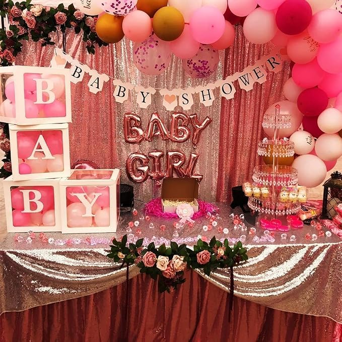 Poise3EHome 8FT x 8FT Sequin Photography Backdrop Curtain for Party Decoration, Fuchsia Pink - Image 4