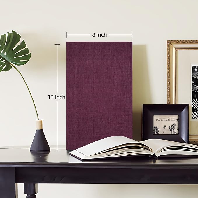 potricher Photo Album 4x6, 300 Pockets, Linen Cover, Purple | Small Capacity 4x6 Picture Albums with Horizontal Pockets, 4x6 Photo Book for Family, Wedding, Baby, Anniversary - Image 2