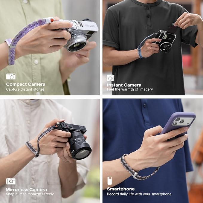 PGYTECH Rope Camera Wrist Strap Slim Trendy Style, Adjustable Quick Release | Camera Hand Strap for Fujifilm/Sony/Nikon/Canon Camera/Phone for Travel &Street, Anti-Drop, Holds 55.1lb, Lilac Purple - Image 4