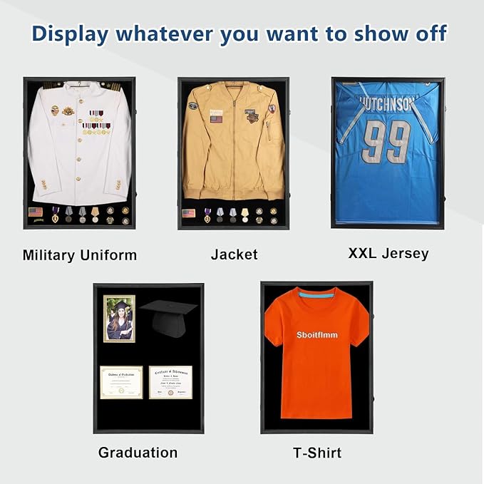 Military Police Uniform Display Case-Velvet Backplate-Black | Lockable Wall Mount Cabinet with UV Protection, wall Mount,Shatterproof Plexiglass，Also applicable to medals,certificates - Image 4