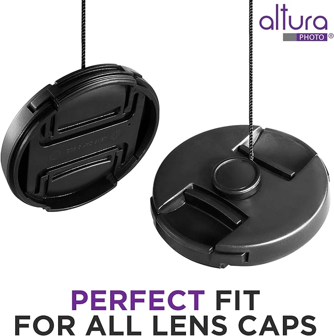 Altura Photo 5 Pcs Lens Cap Leash, Keeper, Tether & Holder for Camera Lens | Never Lose a Lens Cap Again, Lens Cover Strap & String, Fits Most DSLR & Mirrorless Cameras - Image 3