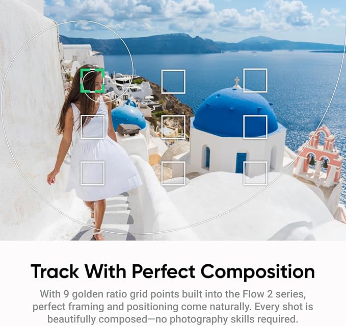 Insta360 Flow 2 Plus AI Tracker Bundle Grey - Foldable Phone Gimbal, AI Tracking with Any App, Multi-Person Tracking, Built-in Tripod/Selfie Stick, Remote Control, Smartphone Stabilizer, Travel - Image 8