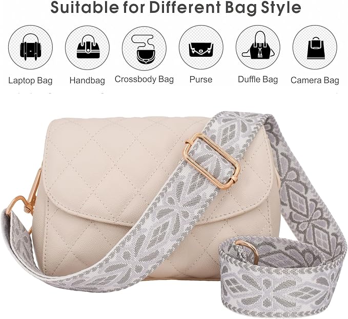 Replacement Purse Strap Shoulder Strap Adjustable Crossbody Strap for Women Crossbody Wide Shoulder Bag - Image 2