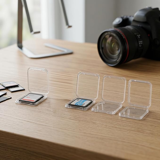 Plastic Case 100 Pcs SD Card Holder - Plastic Transparent Carrying Storage Transparent Memory Card case Holder Carrying Box Storage Boxes Sd - Image 8