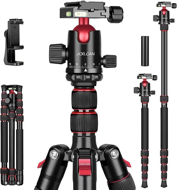 Victiv 80/85 inches Heavy Duty Tripod for Camera and Phone, 85" Camera Monopod Tripod, DSLR Binoculars Spotting Scope Camcorders Video Tripod Stand, 360 Degree Ball Head, 35 lbs Loads | Tripod Stand for DSLR Binoculars Spotting Scope Camcorders Video, ... by Victiv