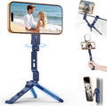 OMOTON TP03 [Ultra-Slim] 360° Rotating for MagSafe Tripod with Hook, Blue | Magnetic Phone Tripod for iPhone 17/16 Pro Max Air, Fold Cell Phone Stand with 1/4" Screw, Fits Vlog, Travel, Gym, Women Men by OMOTON