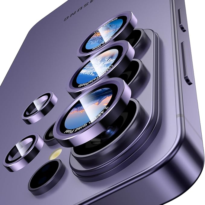Uyiton for Samsung Galaxy S26 Ultra Camera Lens Protector, Unique Design | Case Friendly, Top 9H+ Shatterproof Sapphire Glass, Easy Install, Ultra HD, Military-Grade, Metal Camera Cover, Violet - Image 9