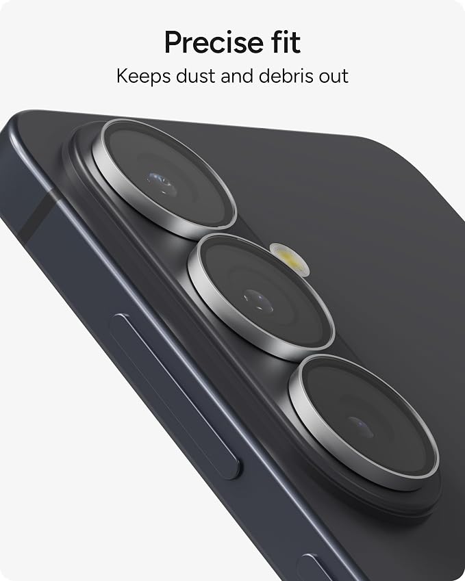 ZAGG Glass Elite Samsung Galaxy S26+ Camera Lens Protector - Silver, Anti-Reflective, 5X Stronger Impact & Scratch Resistant Aluminosilicate Glass - Easy Installation, Smudge-Free Surface - Image 8