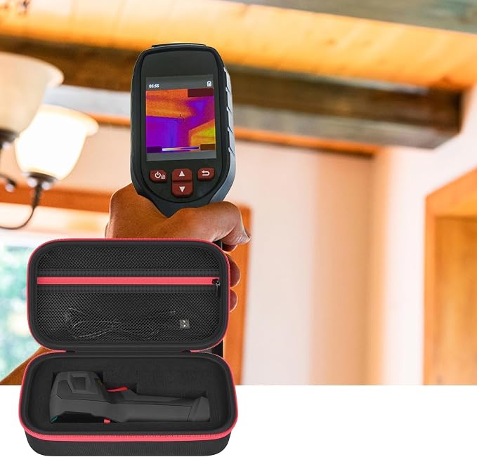 Boobowl Hard Thermal Camera Case for TOPDON TC004, for HSFTOOLS HF96, H128 | Infrared Camera Box, Removable Foam and Storage Pocket for USB Cables and Calibration Cards, Technicians, Case Only - Black - Image 9