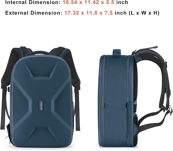MOSISO Camera Backpack, DSLR/SLR/Mirrorless Photography Camera Bag | 15-16 inch Waterproof Hardshell Case with Tripod Holder&Laptop Compartment Compatible with Canon/Nikon/Sony, Deep Teal - Image 7