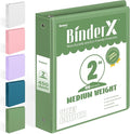 BinderX 3 Ring Binder 2 Inch, 2" Clear View Binder, Olive Green, Letter /A4 | Extra Durable, PVC-Free, Customizable, Interior Pockets, 450-Sheet Capacity, Eco-Friendly, Reinforced Hinge, School, Office by Sooez