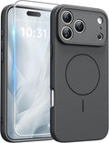 FNTCASE for iPhone 17 Pro Max Case, Fit for Magsafe, Screen Protector | Full Camera Protection, Integrated Silicone, 14FT Military Grade Drop Proof, Shockproof Protective Phone Cover, Full Gray by FNTCASE
