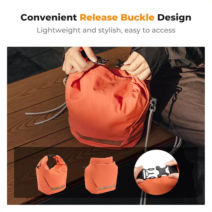 K&F CONCEPT Camera Sling Bag Small | Compact Camera Bag,Cute Soft Camera Pouch, Handbag, Urban Street Photography, BS05 - Image 7