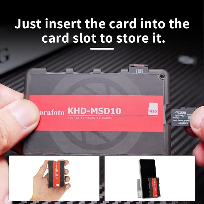 10 Slots Slim Credit Card Size TF Micro SD Card Case Holder | Lightweight,Portable,MSD Microsd Memory Card Case Storage Keeper Holder,for 10 TF MSD MicroSD MicroSDHC MicroSDXC Cards - Image 2
