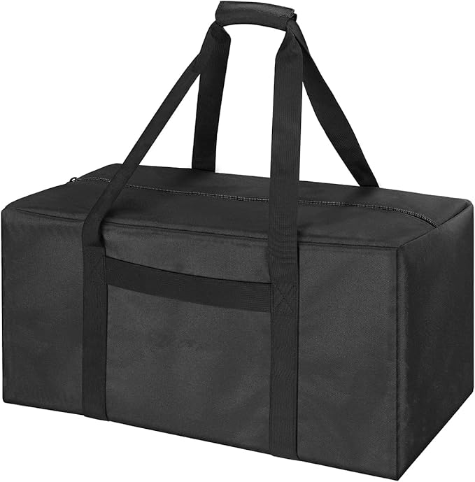 COOLBEBE 24x12x12 Inch Travel Duffle Bag, 53L Mid-Size Weekender, Black | Water Resistant for Overnight Trips, Camping, and Sports Gear Hauling by COOLBEBE